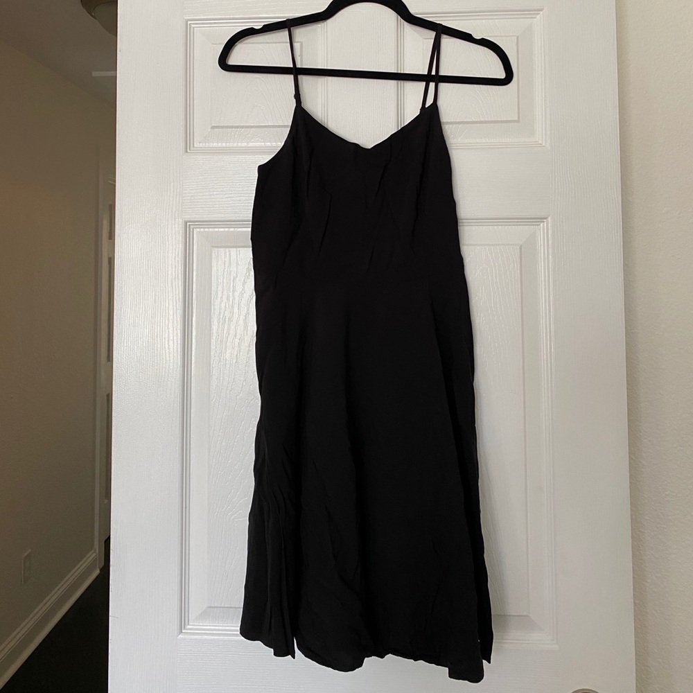 Black fit and flare dress
